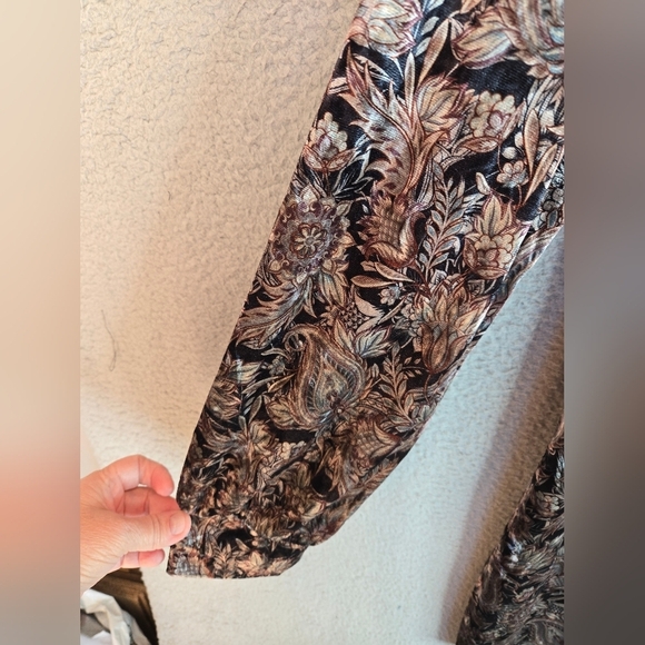 Melloday Velvet Women Mini Dress Sz S Cut Out High Neck Long Sleeves Mute Color - Picture 5 of 12